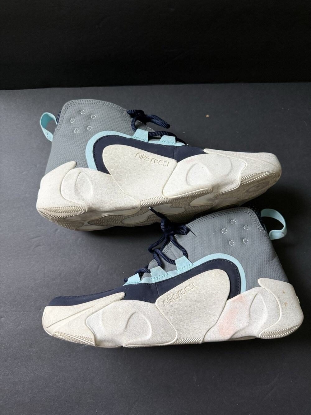 Nike React Frenzy ‘The 10th’ Mens Sneakers Grey Obsidian Size 7 Basketball Gym